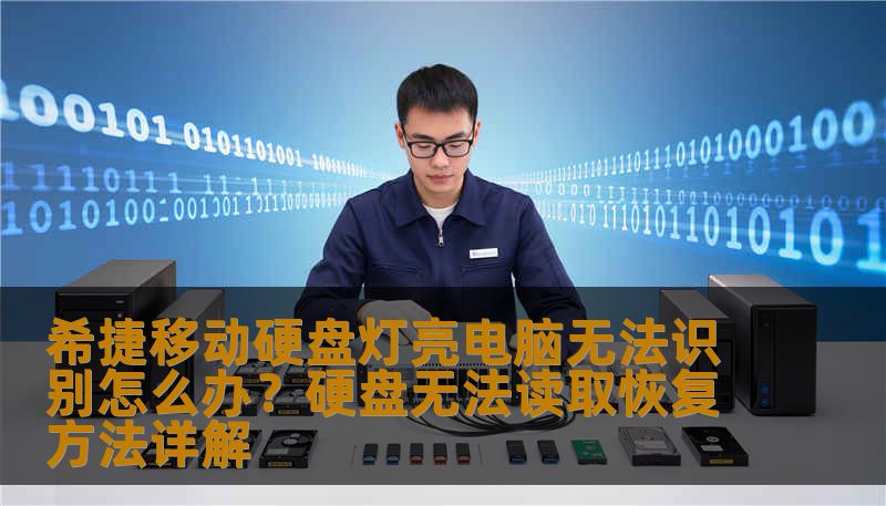 希捷移动硬盘灯亮电脑无法识别怎么办？硬盘无法读取恢复方法详解