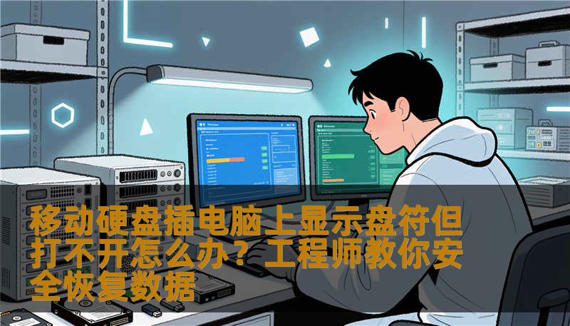 移动硬盘插电脑上显示盘符但打不开怎么办？工程师教你安全恢复数据