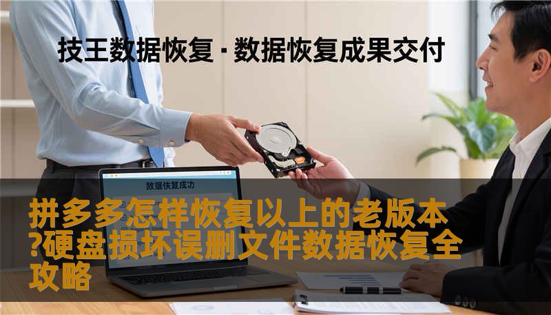 拼多多怎样恢复以上的老版本?硬盘损坏误删文件数据恢复全攻略