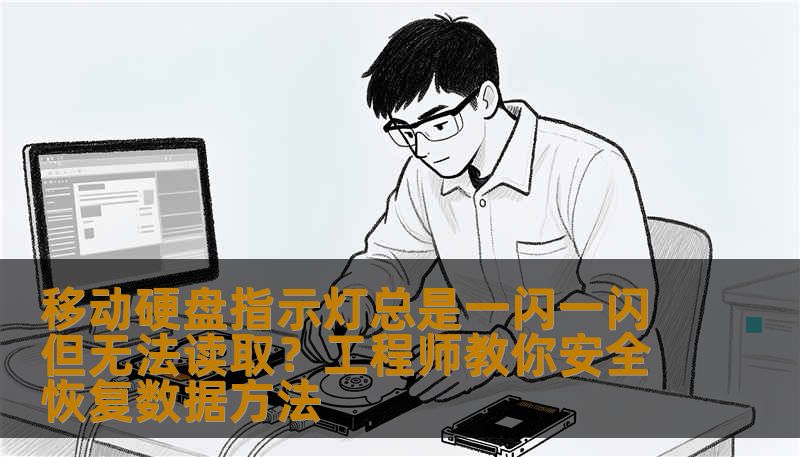 移动硬盘指示灯总是一闪一闪但无法读取？工程师教你安全恢复数据方法
