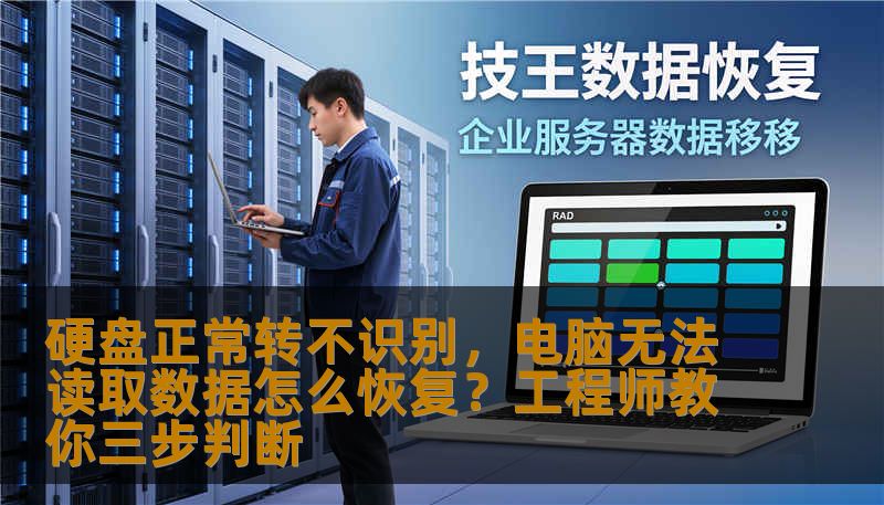 硬盘正常转不识别，电脑无法读取数据怎么恢复？工程师教你三步判断
