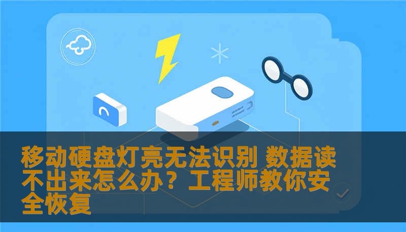 移动硬盘灯亮无法识别 数据读不出来怎么办？工程师教你安全恢复