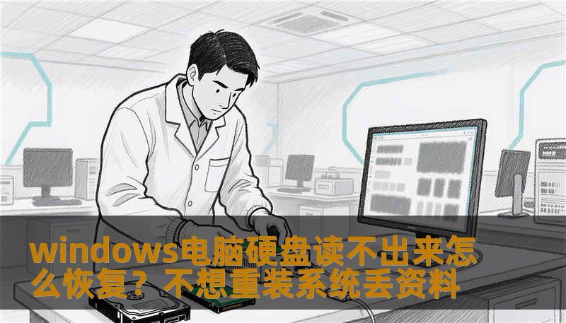 windows电脑硬盘读不出来怎么恢复？不想重装系统丢资料