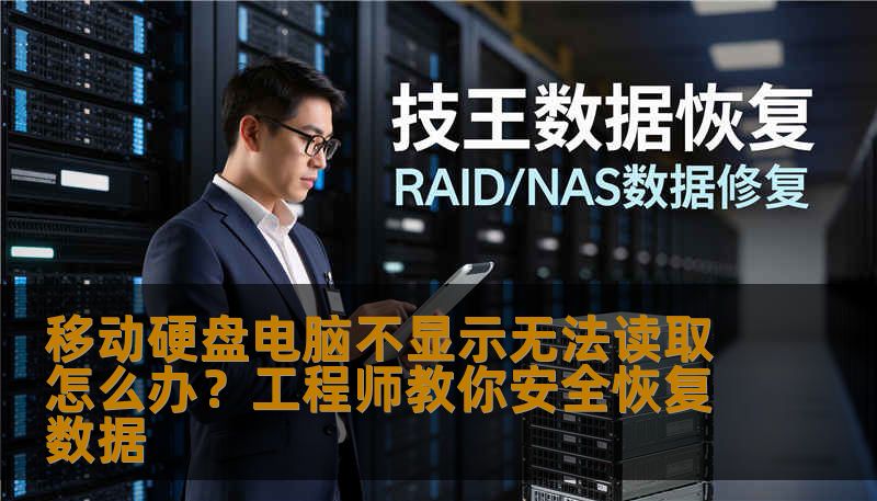 移动硬盘电脑不显示无法读取怎么办？工程师教你安全恢复数据