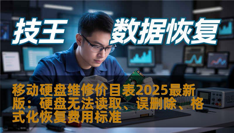 移动硬盘维修价目表2025最新版：硬盘无法读取、误删除、格式化恢复费用标准