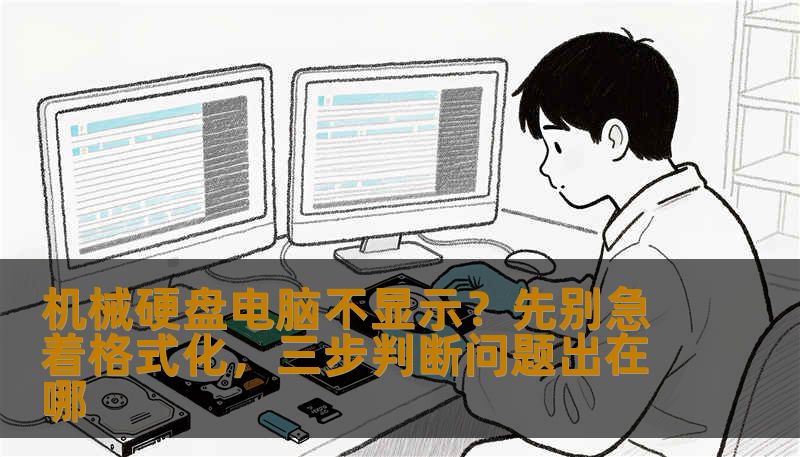 机械硬盘电脑不显示怎么办？工程师教你三步判断逻辑故障还是硬件故障。涵盖硬盘无法读取恢复方法、SSD数据恢复流程、误删除文件恢复步骤、企业服务器硬盘恢复方案。专业数据恢复，先检测后报价，不成功不收费。