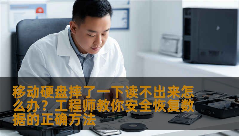 移动硬盘摔了一下读不出来？先别急着插电反复试！资深数据恢复工程师告诉你：摔过的硬盘内部可能已经出现物理损伤，错误操作会导致数据永久丢失。本文详细讲解移动硬盘摔了之后的正确处理方法、专业恢复流程、真实成功案例及费用参考，帮你判断问题类型，找到最安全的数据恢复方案。