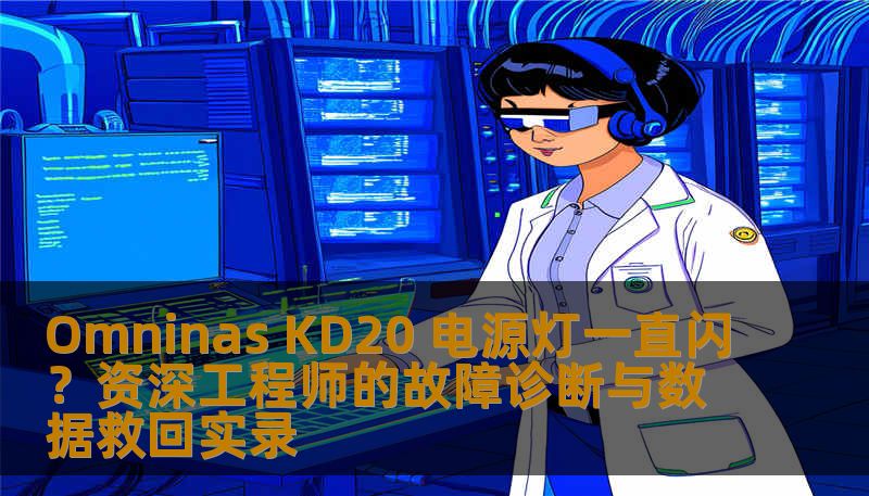 深度解析 Omninas KD20 电源灯一直闪的故障原因、数据恢复步骤与真实案例。来自资深数据恢复工程师的经验分享，涵盖电源板、主板、硬盘异常等排查方法。
