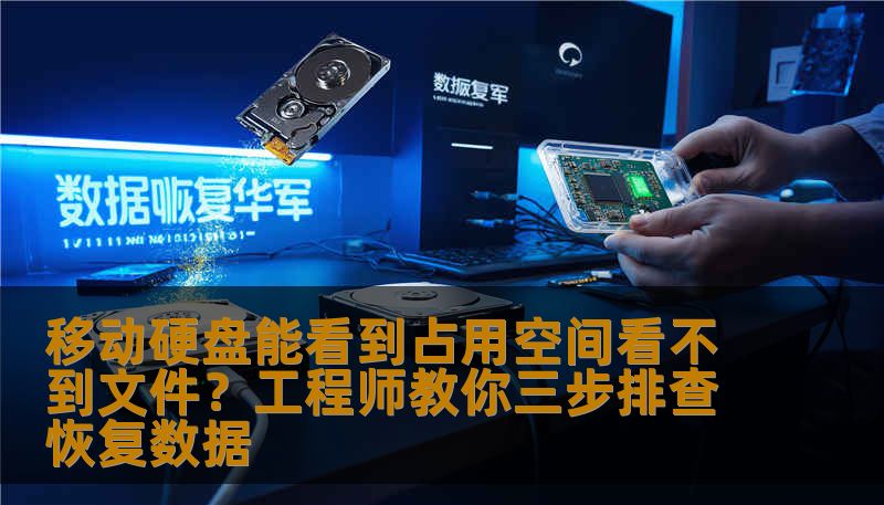 移动硬盘能看到占用空间看不到文件怎么办？本文由数据恢复工程师撰写，详细分析逻辑故障、文件系统损坏、病毒攻击等原因，提供三步排查法和专业恢复流程，帮助个人和企业安全恢复数据。技王数据恢复全国9城直营，免费检测，先检测后付费。