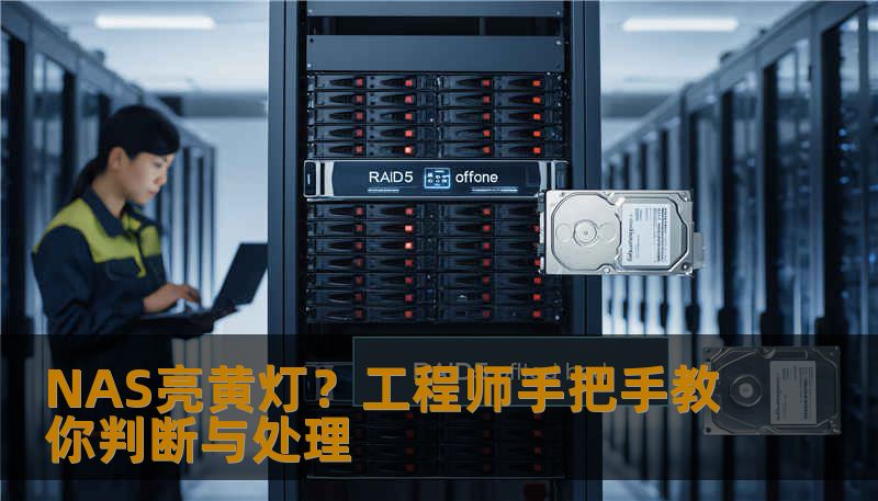 NAS亮黄灯怎么办？资深数据恢复工程师分享故障判断、操作步骤与真实案例，涵盖RAID降级、硬盘警告、温度异常等常见原因及解决方案。