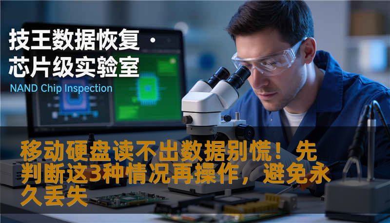 移动硬盘读不出数据别慌！先判断这3种情况再操作，避免永久丢失