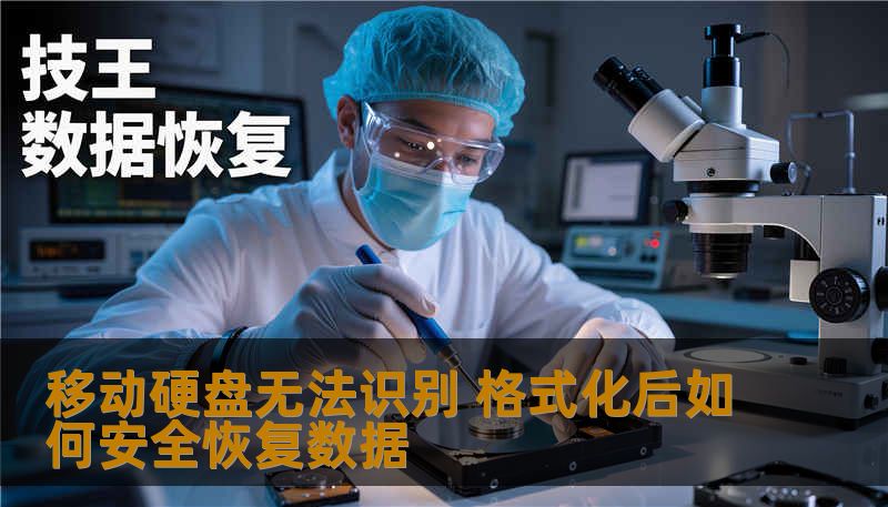 移动硬盘无法识别 格式化后数据丢失怎么办？本文详细介绍恢复流程和操作注意事项，教你安全找回误删除、格式化及硬盘损坏数据，技王数据恢复提供专业方案和费用透明评估。