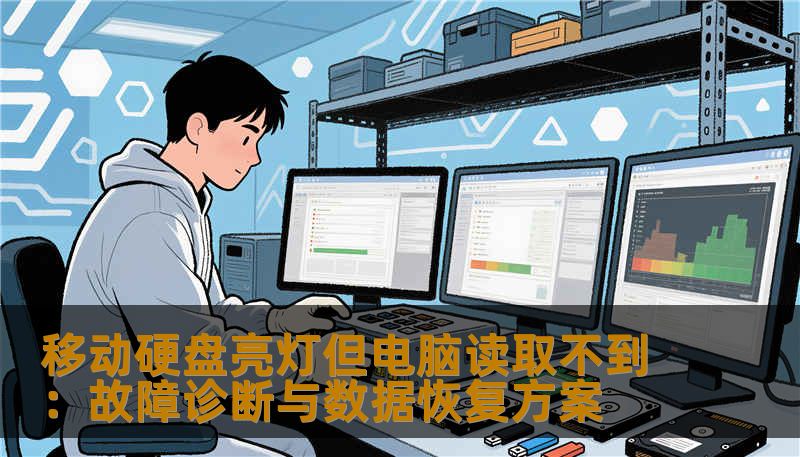 移动硬盘亮灯但电脑读取不到：故障诊断与数据恢复方案