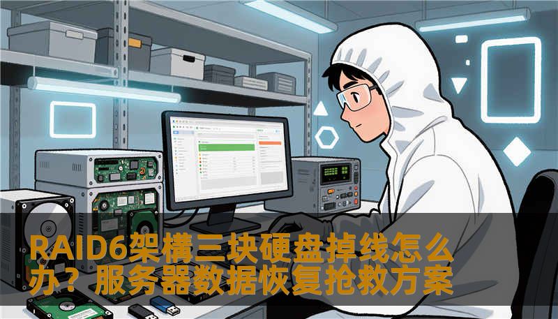 RAID6架構三块硬盘掉线怎么办？服务器数据恢复抢救方案