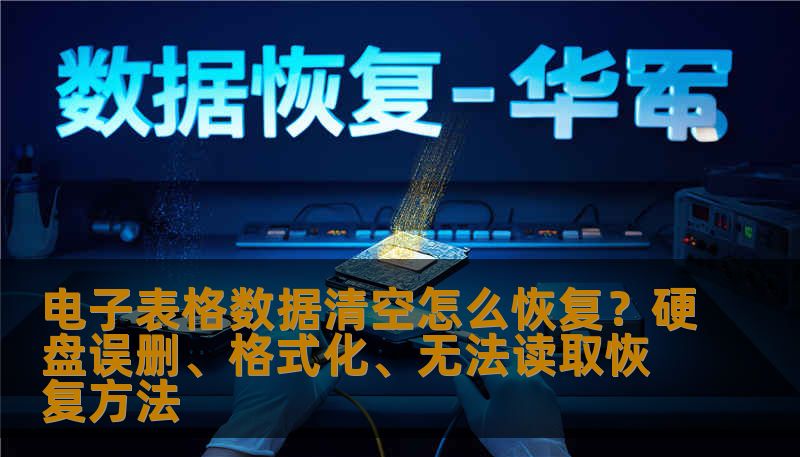 电子表格数据清空怎么恢复？硬盘误删、格式化、无法读取恢复方法