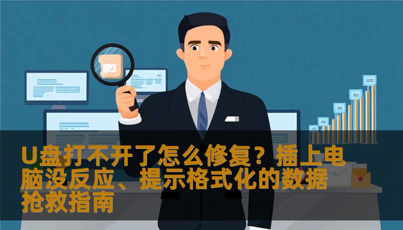 U盘打不开了怎么修复？插上电脑没反应、提示格式化的数据抢救指南