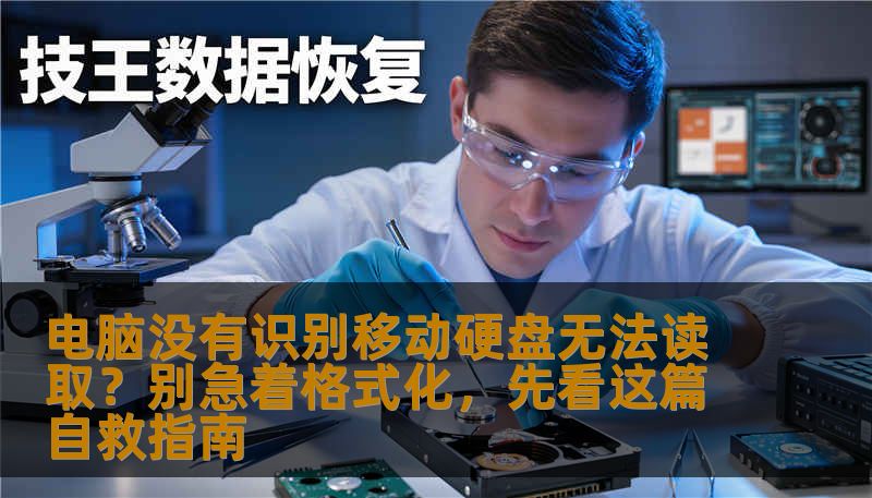 电脑没有识别移动硬盘无法读取？别急着格式化，先看这篇自救指南