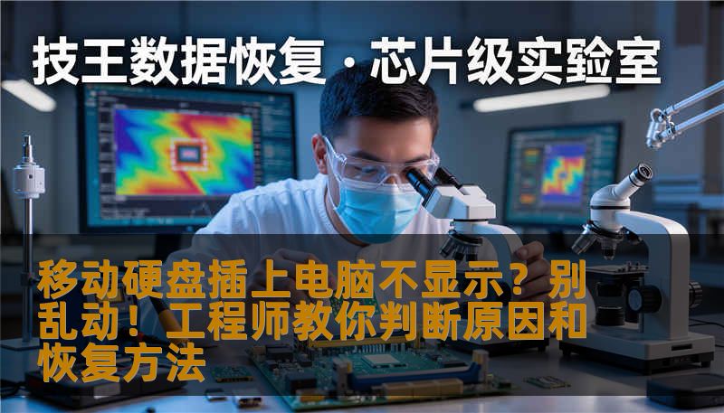 移动硬盘插上电脑不显示？别乱动！工程师教你判断原因和恢复方法