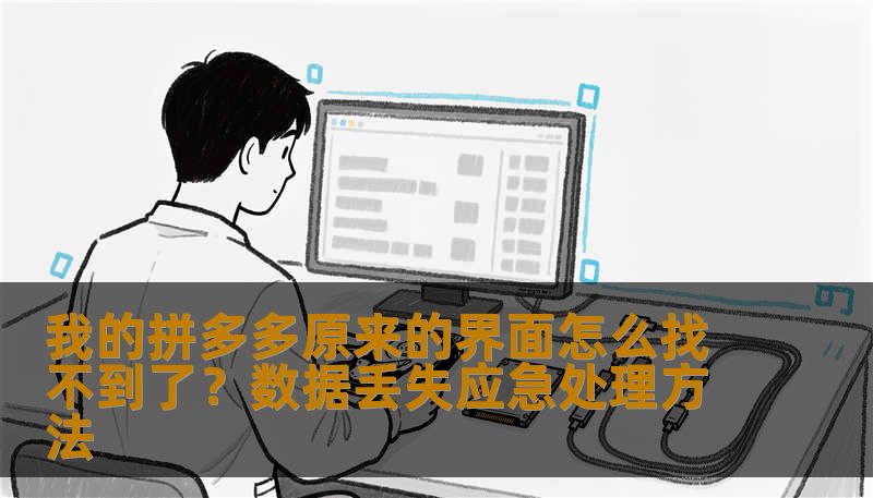 我的拼多多原来的界面怎么找不到了？数据丢失应急处理方法
