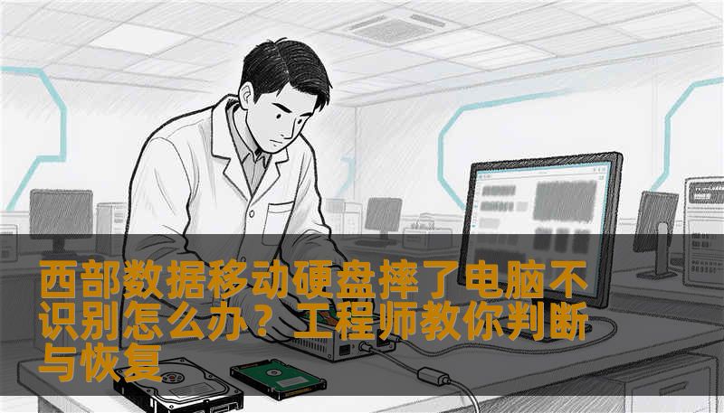 西部数据移动硬盘摔了电脑不识别怎么办？工程师教你判断与恢复