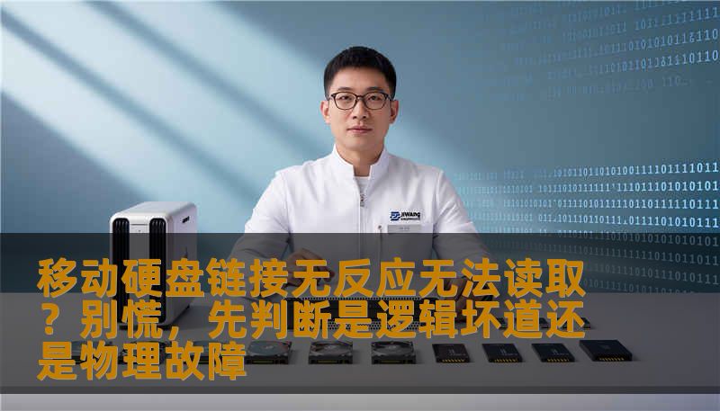 移动硬盘链接无反应无法读取？别慌，先判断是逻辑坏道还是物理故障