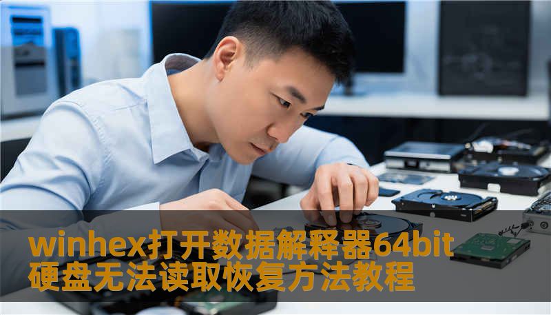 winhex打开数据解释器64bit硬盘无法读取恢复方法教程