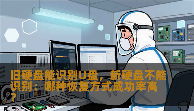 旧硬盘能识别U盘，新硬盘不能识别：哪种恢复方式成功率高？