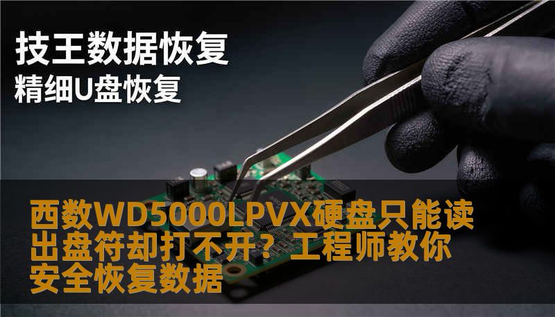 西数WD5000LPVX硬盘只能读出盘符却打不开？工程师教你安全恢复数据