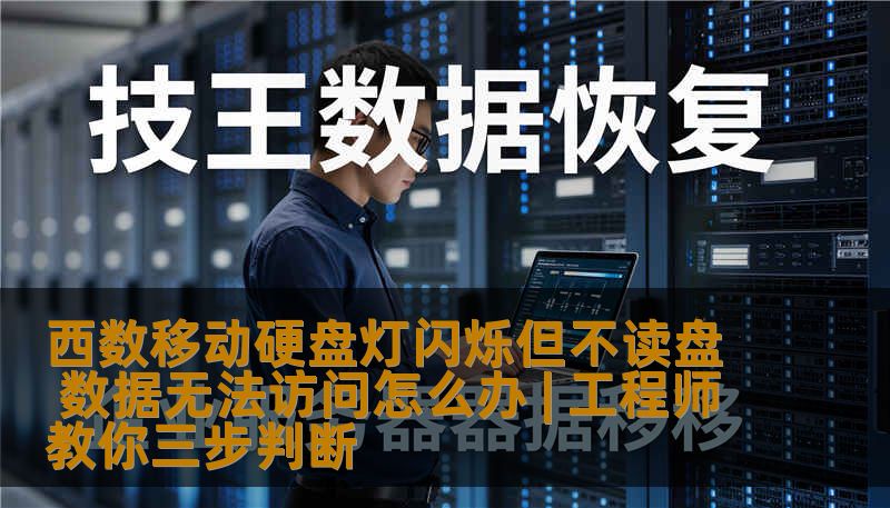西数移动硬盘灯闪烁但不读盘 数据无法访问怎么办 | 工程师教你三步判断