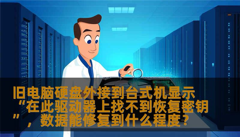旧电脑硬盘外接到台式机显示“在此驱动器上找不到恢复密钥”，数据能修复到什么程度？