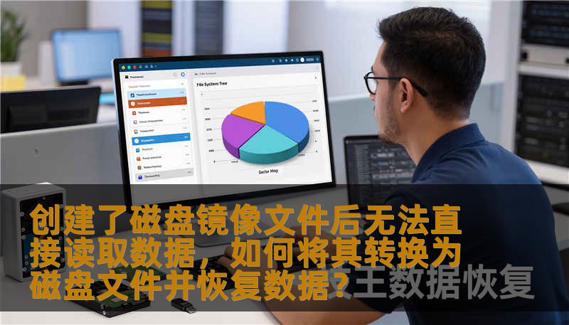 创建了磁盘镜像文件后无法直接读取数据，如何将其转换为磁盘文件并恢复数据？