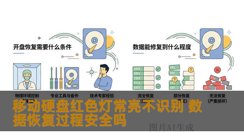 移动硬盘红色灯常亮不识别 数据恢复过程安全吗 移动硬盘红色灯常亮不识别 数据恢复过程安全吗