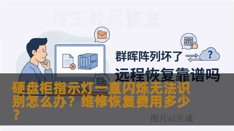 硬盘柜指示灯频繁闪烁但电脑无法识别，常因供电不足、接触不良或硬盘故障引起。本文分析闪烁原因、数据恢复方案及维修费用，附真实案例帮助判断。