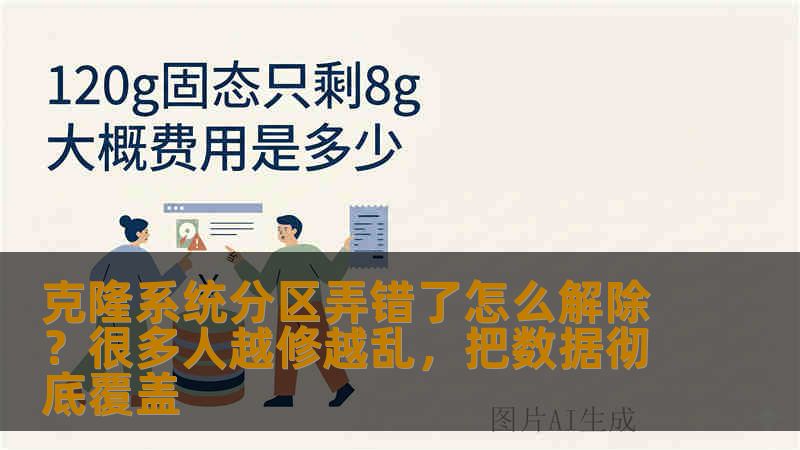 克隆系统分区弄错了怎么解除？很多人越修越乱，把数据彻底覆盖