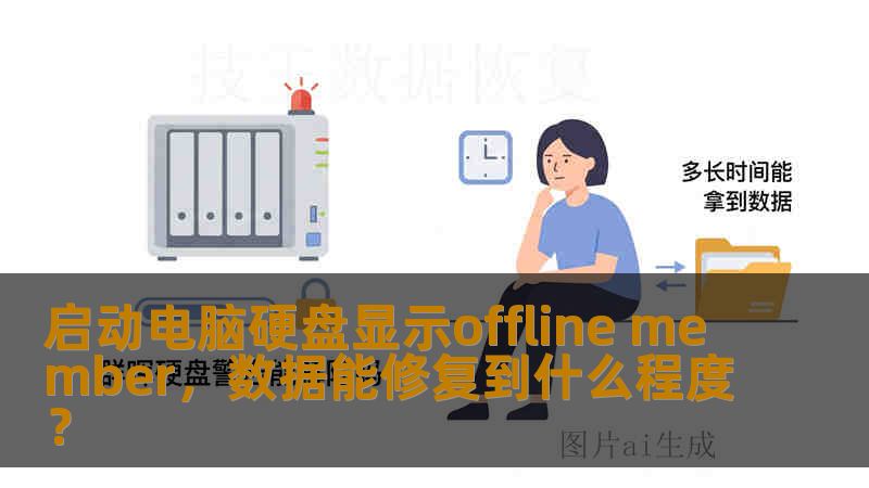 启动电脑硬盘显示offline member，数据能修复到什么程度？