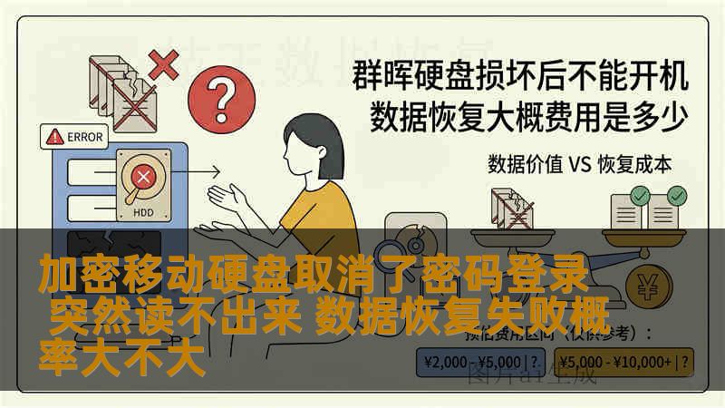加密移动硬盘取消了密码登录 突然读不出来 数据恢复失败概率大不大