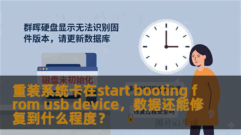 重装系统卡在start booting from usb device，数据还能修复到什么程度？