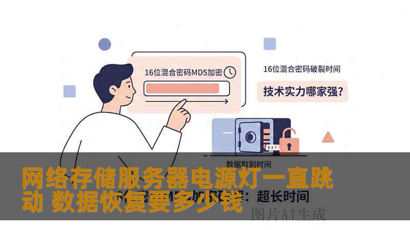 网络存储服务器电源灯一直跳动 数据恢复要多少钱
