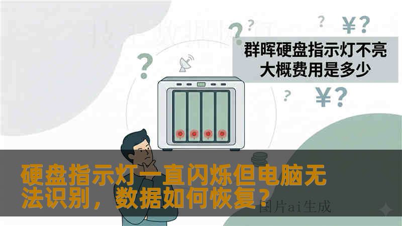 硬盘指示灯一直闪烁但电脑无法识别，数据如何恢复？