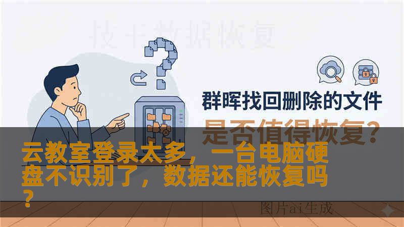 云教室登录太多，一台电脑硬盘不识别了，数据还能恢复吗？