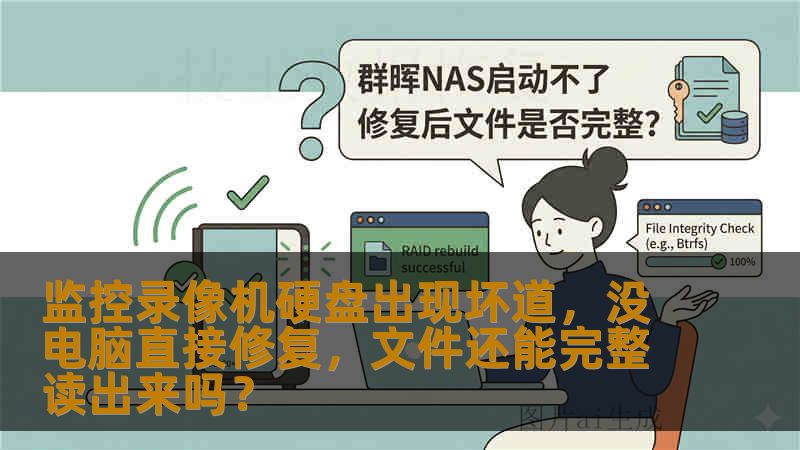 监控录像机硬盘出现坏道，没电脑直接修复，文件还能完整读出来吗？