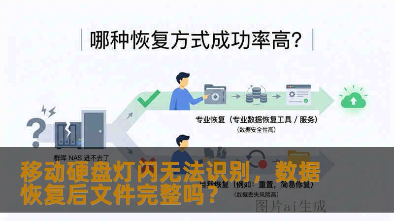 移动硬盘灯闪无法识别，数据恢复后文件完整吗？