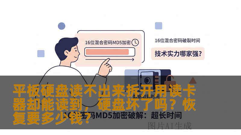 平板硬盘读不出来拆开用读卡器却能读到，硬盘坏了吗？恢复要多少钱？