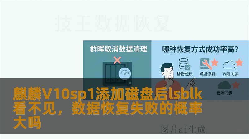 麒麟V10sp1添加磁盘后lsblk看不见，数据恢复失败的概率大吗