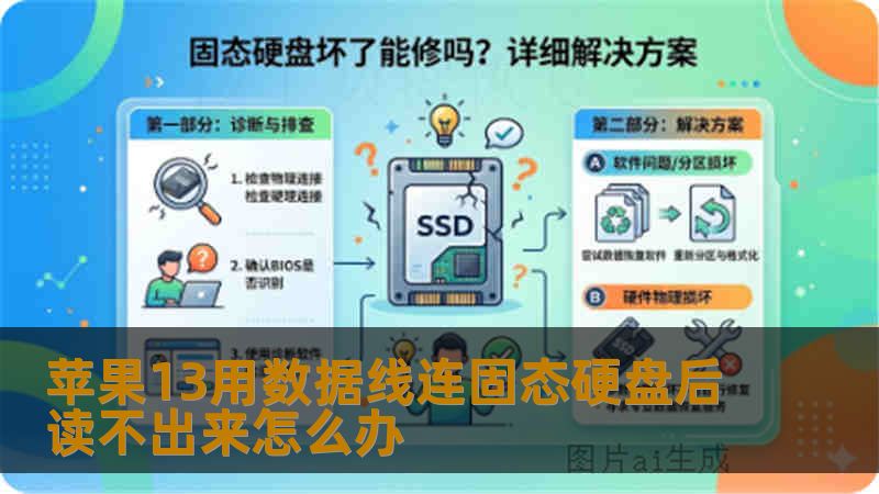 苹果13用数据线连固态硬盘后读不出来怎么办 苹果13用数据线连固态硬盘后读不出来怎么办