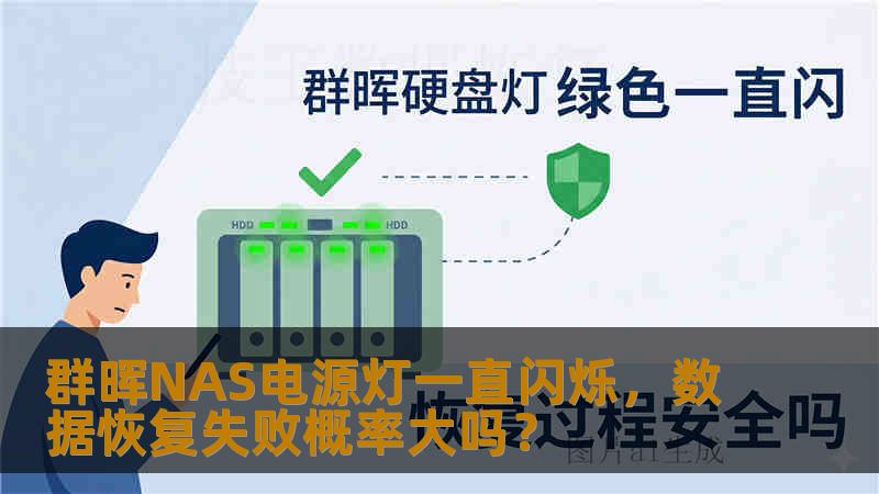 群晖NAS电源灯一直闪烁，数据恢复失败概率大吗？