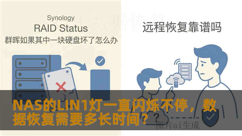 NAS的LIN1灯一直闪烁不停，数据恢复需要多长时间？