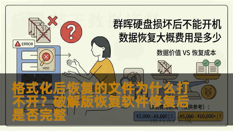 格式化后恢复的文件为什么打不开？破解版恢复软件修复后是否完整