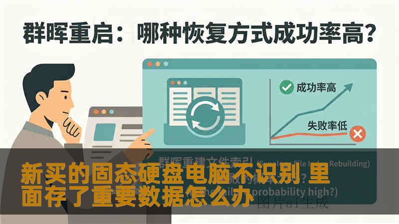 新买的固态硬盘电脑不识别 里面存了重要数据怎么办