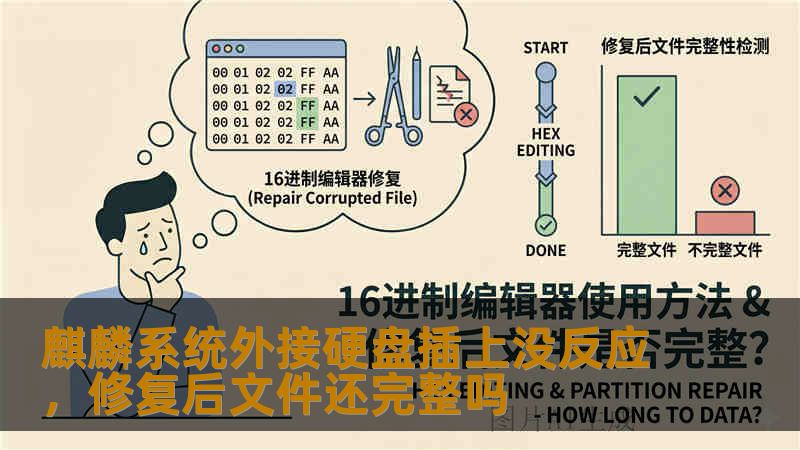 麒麟系统外接硬盘插上没反应，修复后文件还完整吗